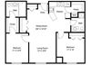 2 Bedroom Floor Plan